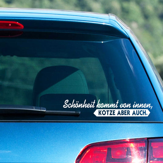 Autoaufkleber - kommt von innen - 210x40 mm