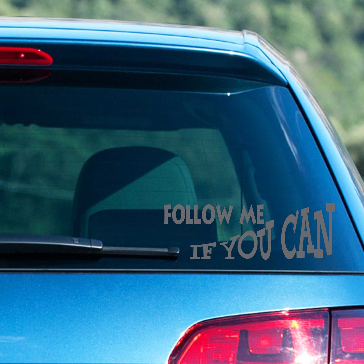 Autoaufkleber - follow me - if you can - 210x70 mm