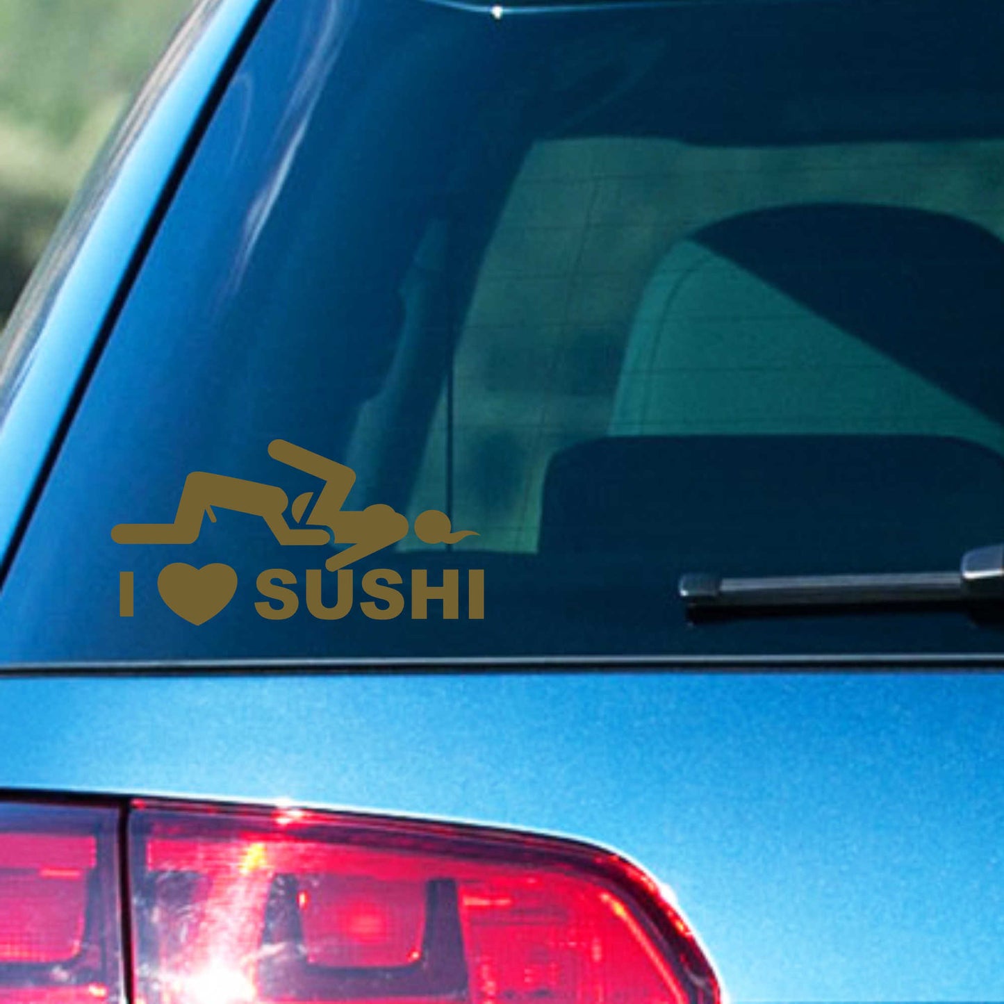 Autoaufkleber - I Love Sushi - 160X80 mm
