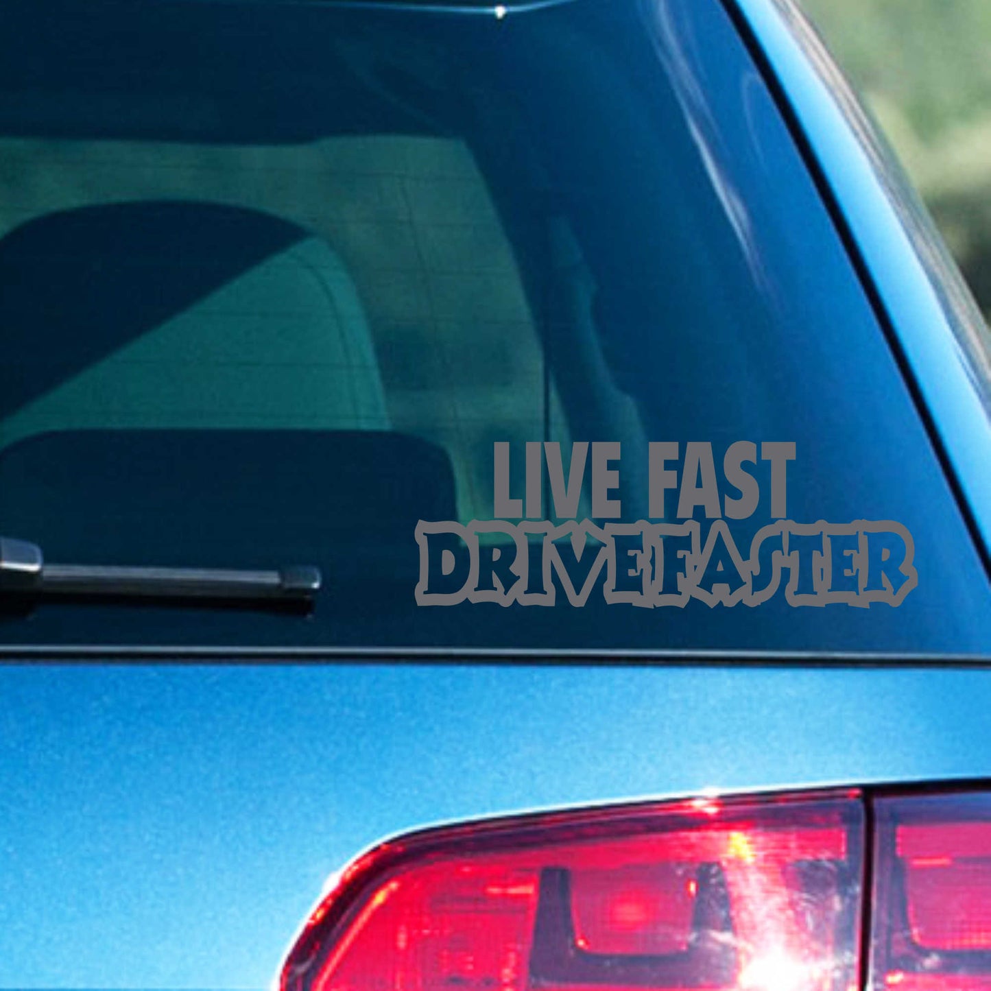 Autoaufkleber - Live Fast Drive faster - 210X70 mm