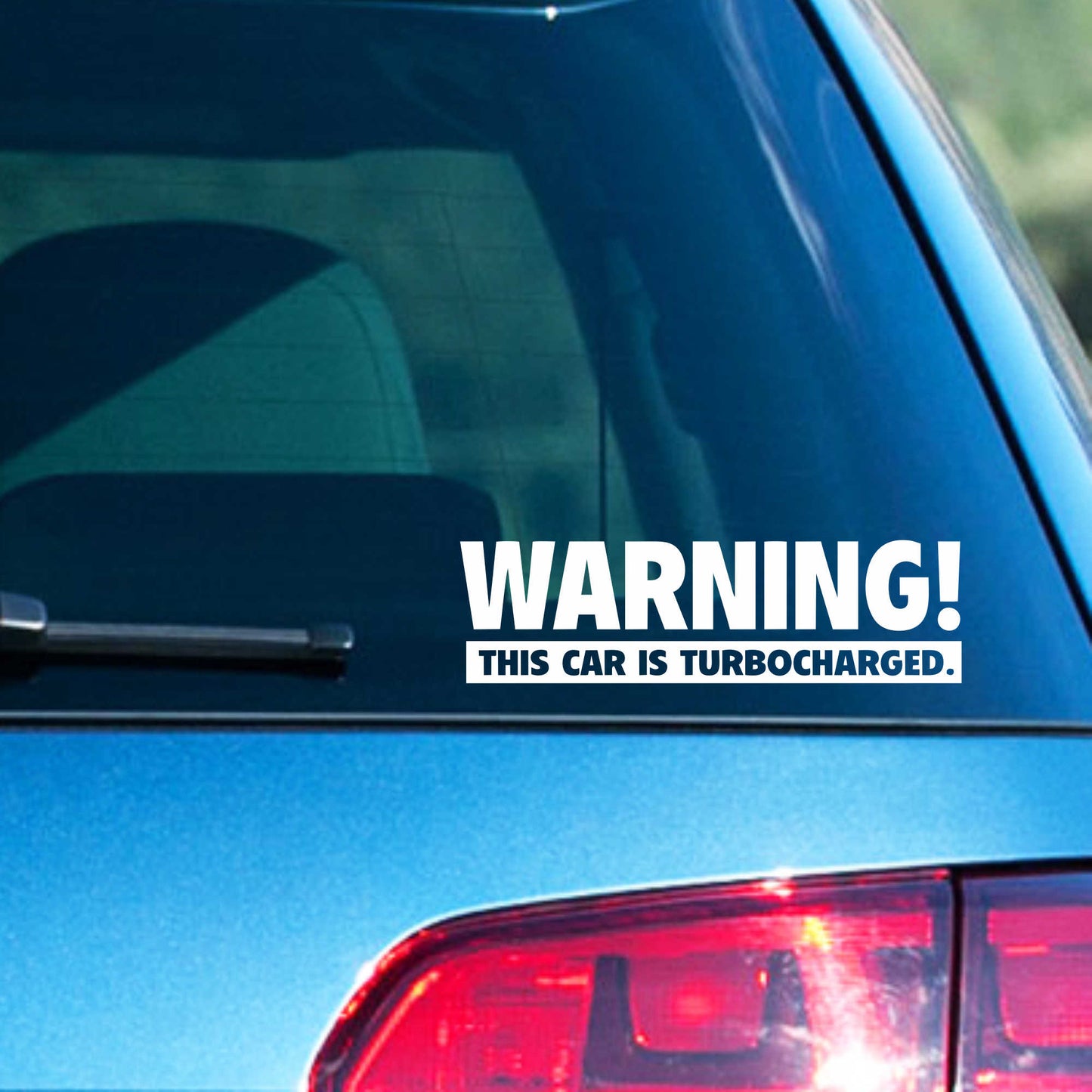 Autoaufkleber - Warning! This Car is turbocharged - 210X60 mm