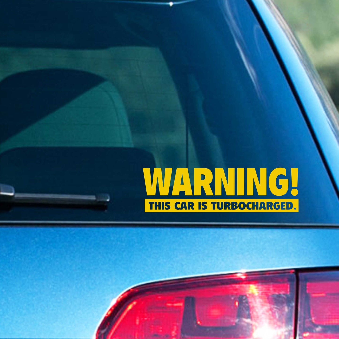 Autoaufkleber - Warning! This Car is turbocharged - 210X60 mm
