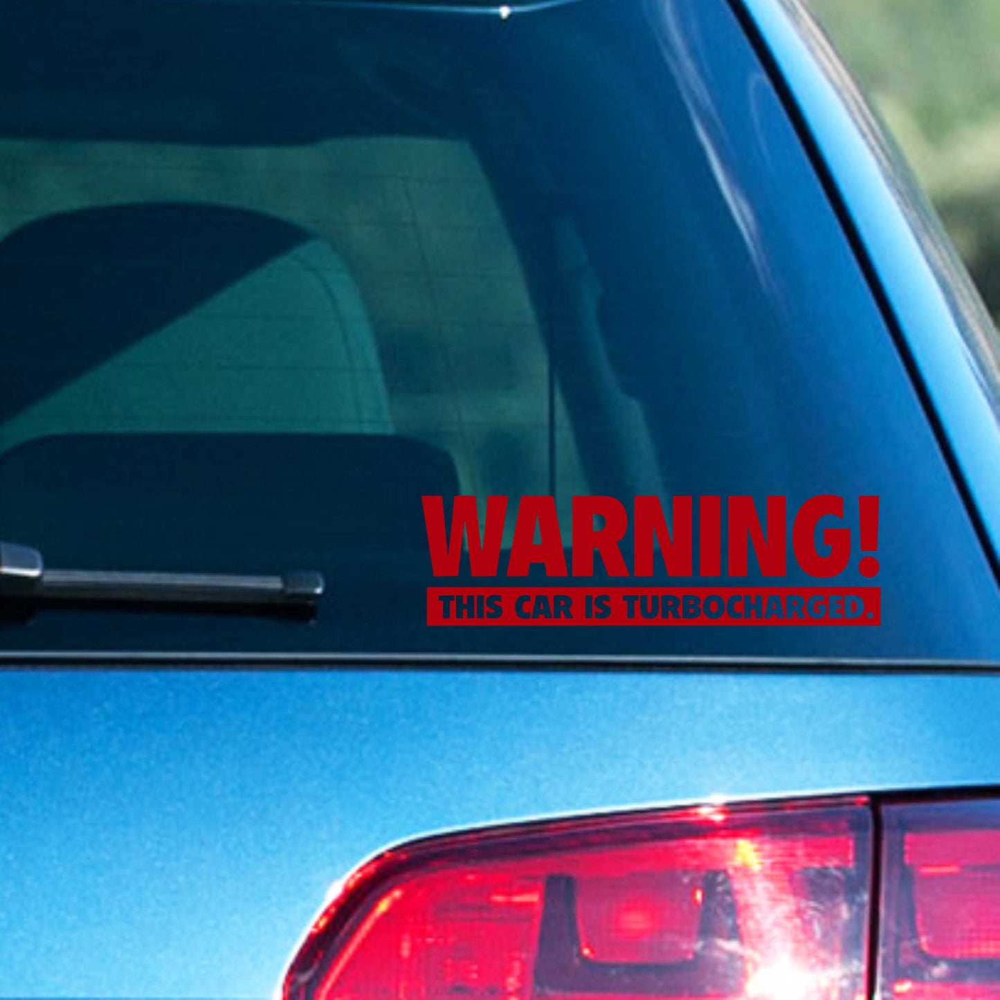 Autoaufkleber - Warning! This Car is turbocharged - 210X60 mm