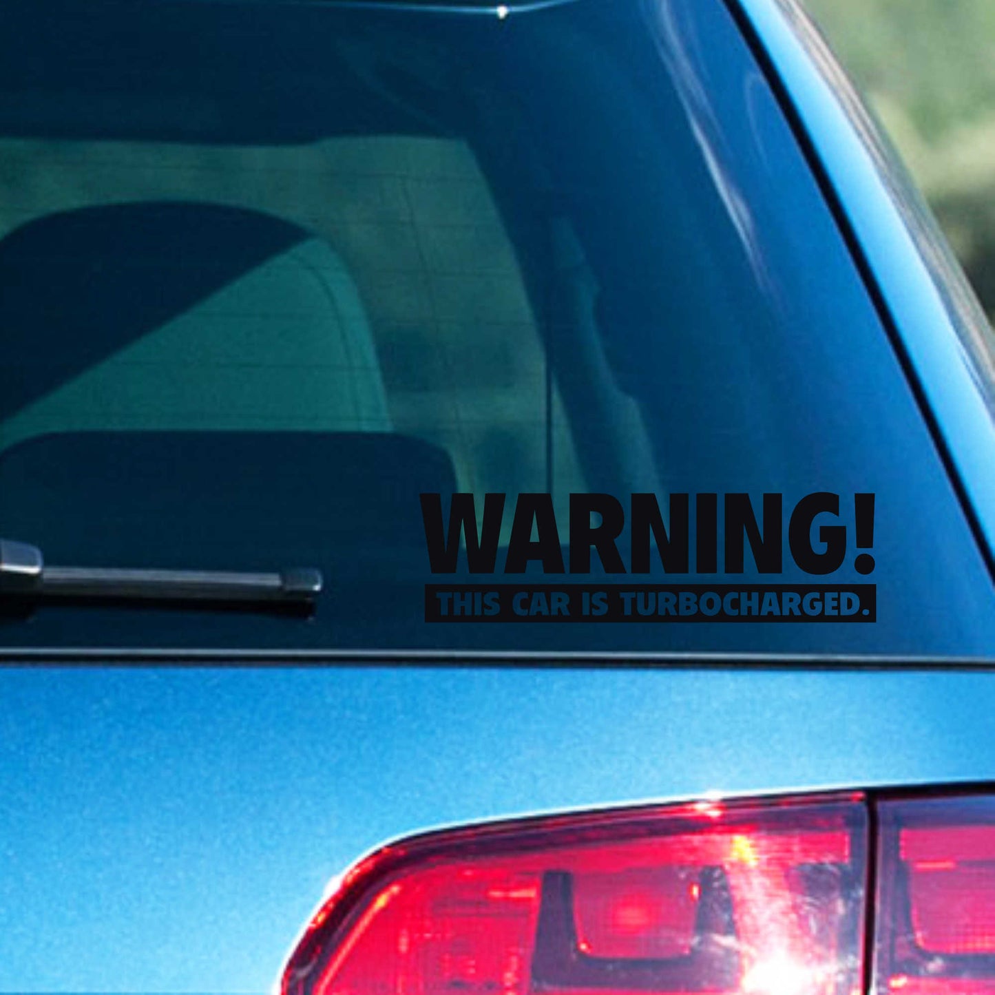 Autoaufkleber - Warning! This Car is turbocharged - 210X60 mm
