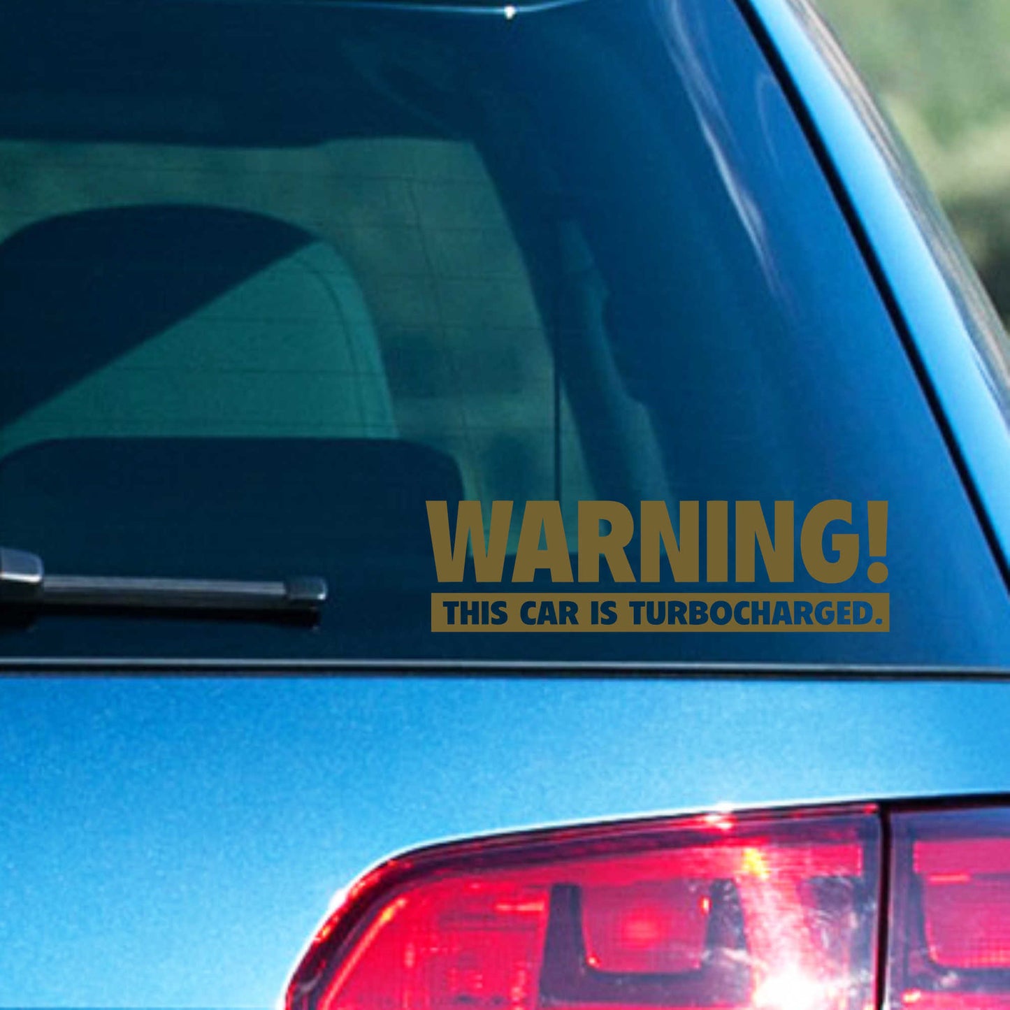 Autoaufkleber - Warning! This Car is turbocharged - 210X60 mm