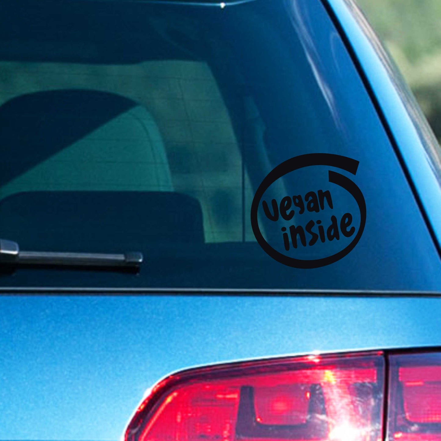 Autoaufkleber - vegan inside - 120x120 mm