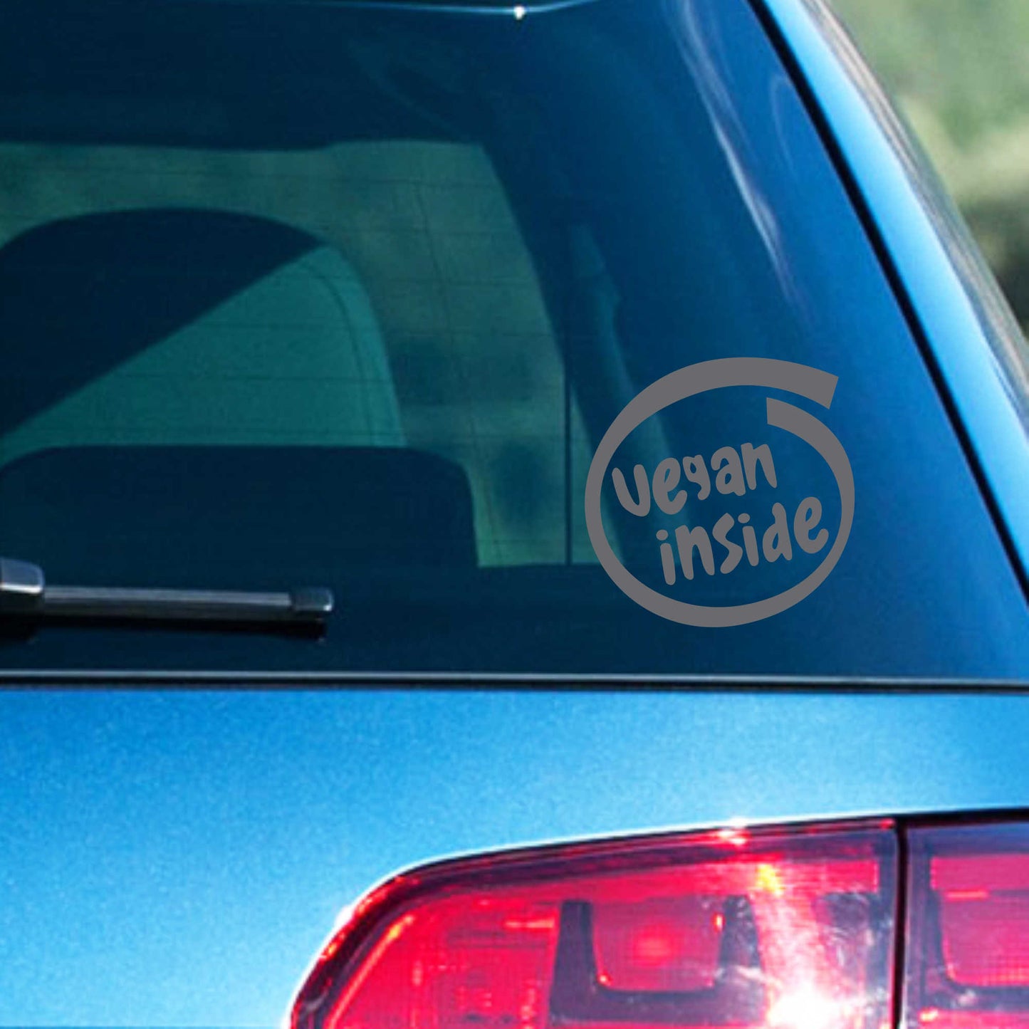 Autoaufkleber - vegan inside - 120x120 mm