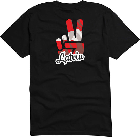 T-Shirt Herren - Victory - Flagge / Fahne - Latvia - Sieg