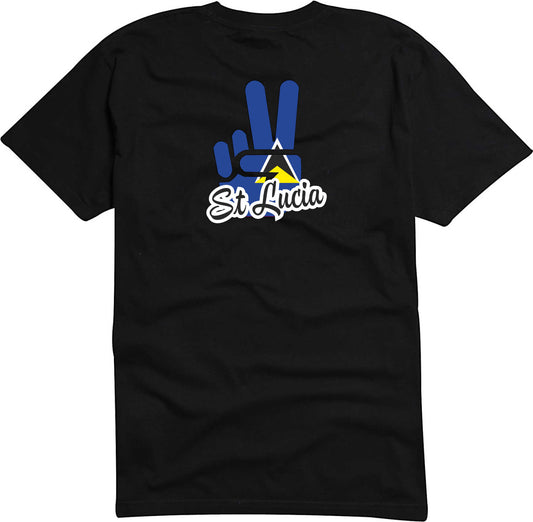 T-Shirt Herren - Victory - Flagge / Fahne - St Lucia - Sieg