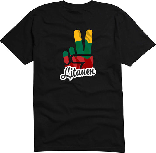 T-Shirt Herren - Victory - Flagge / Fahne - Litauen - Sieg