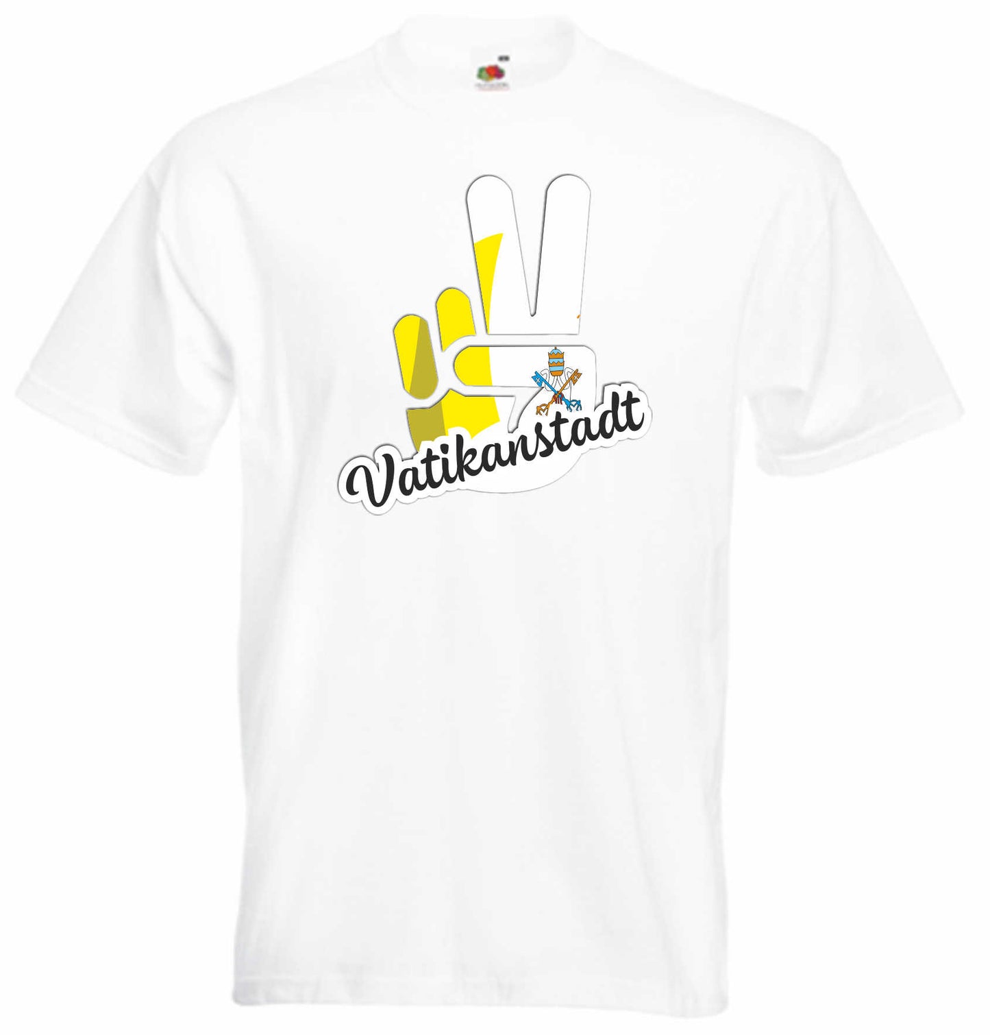 T-Shirt Herren - Victory - Flagge / Fahne - Vatikanstadt - Sieg