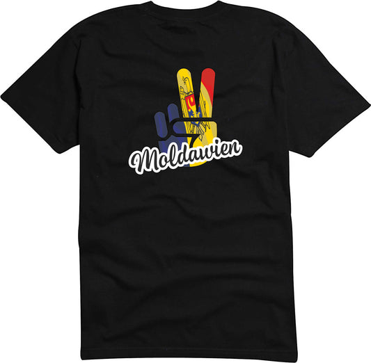 T-Shirt Herren - Victory - Flagge / Fahne - Moldawien - Sieg