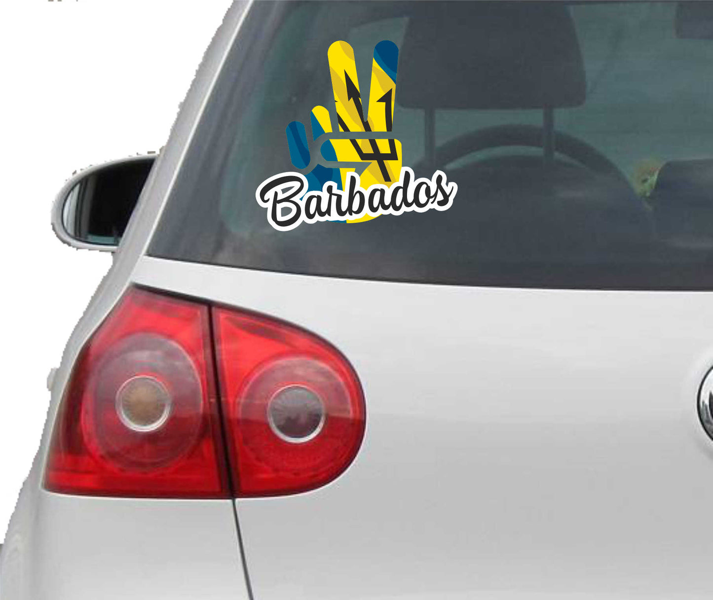 Aufkleber - Autoaufkleber - Barbados - Victory - Sieg - Heckscheibe