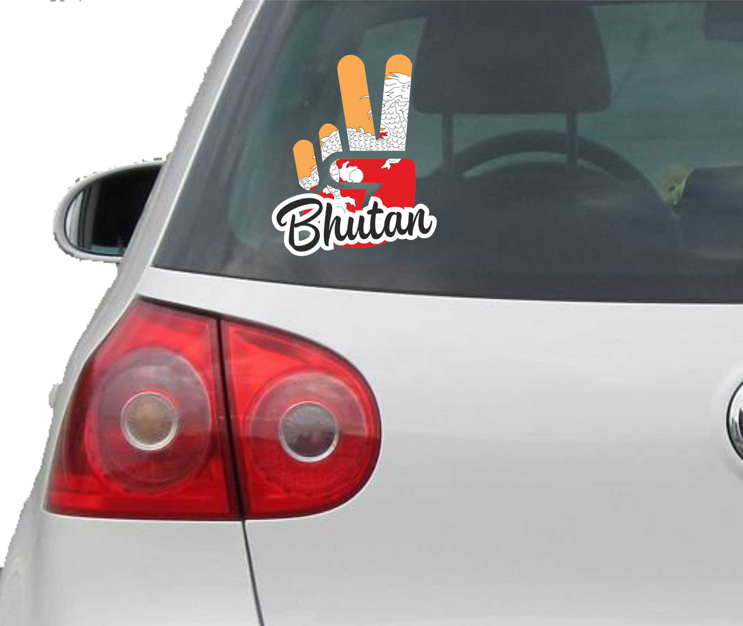 Aufkleber - Autoaufkleber - Bhutan - Victory - Sieg - Heckscheibe