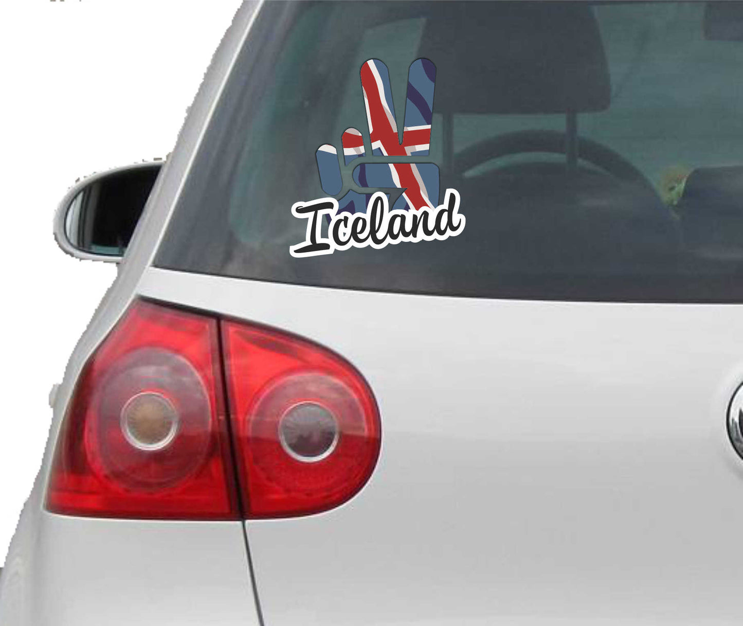 Aufkleber - Autoaufkleber - Iceland - Victory - Sieg - Heckscheibe
