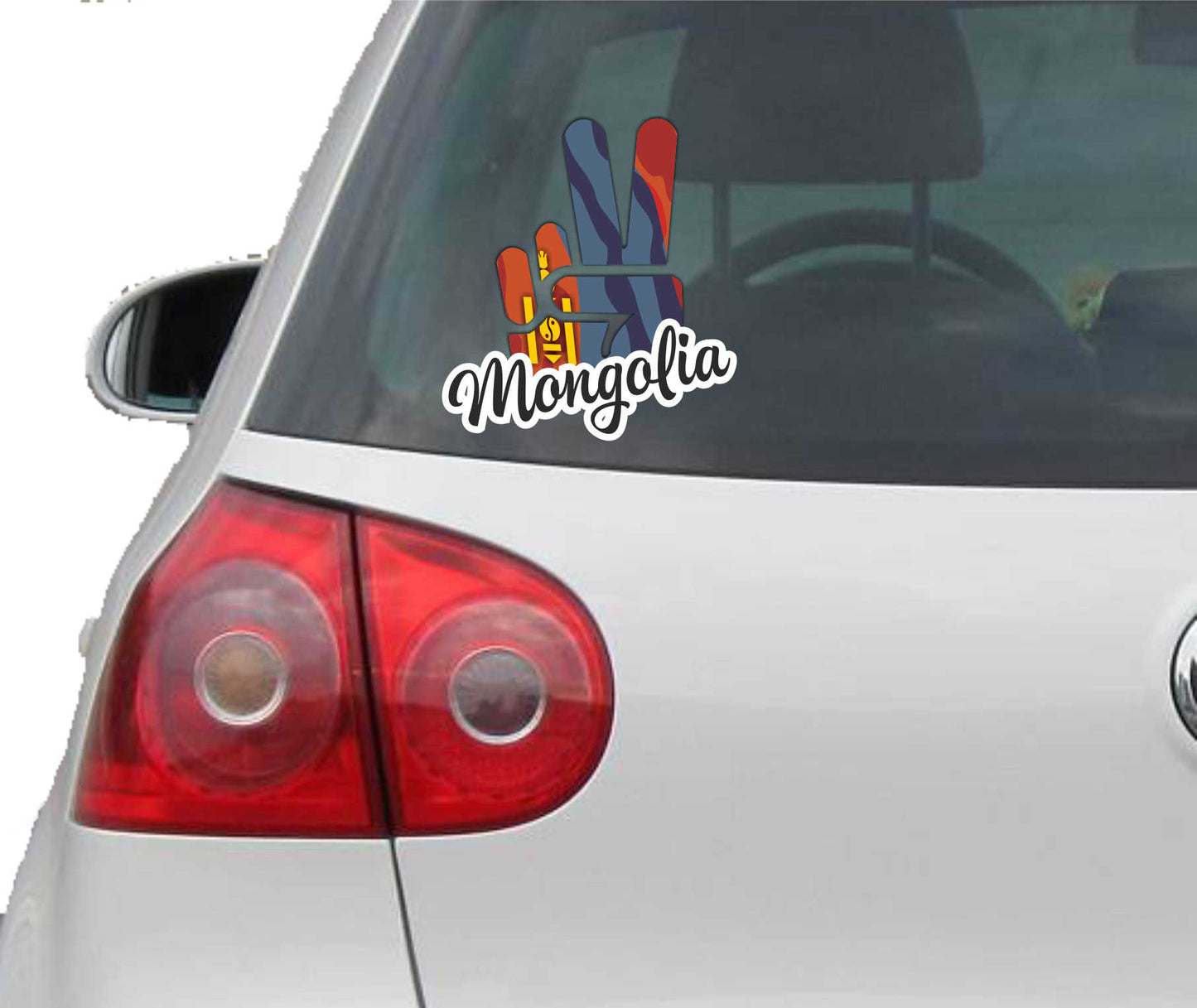 Aufkleber - Autoaufkleber - Mongolia - Victory - Sieg - Heckscheibe