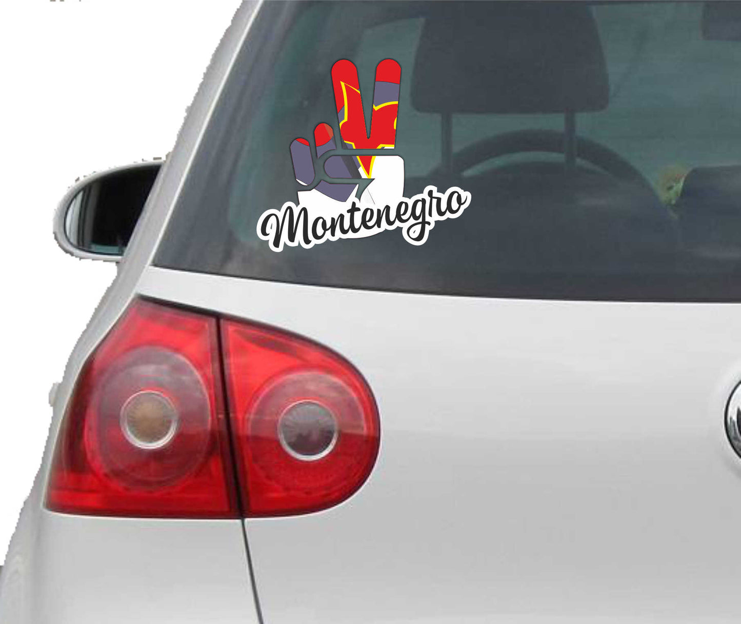 Aufkleber - Autoaufkleber - Montenegro - Victory - Sieg - Heckscheibe