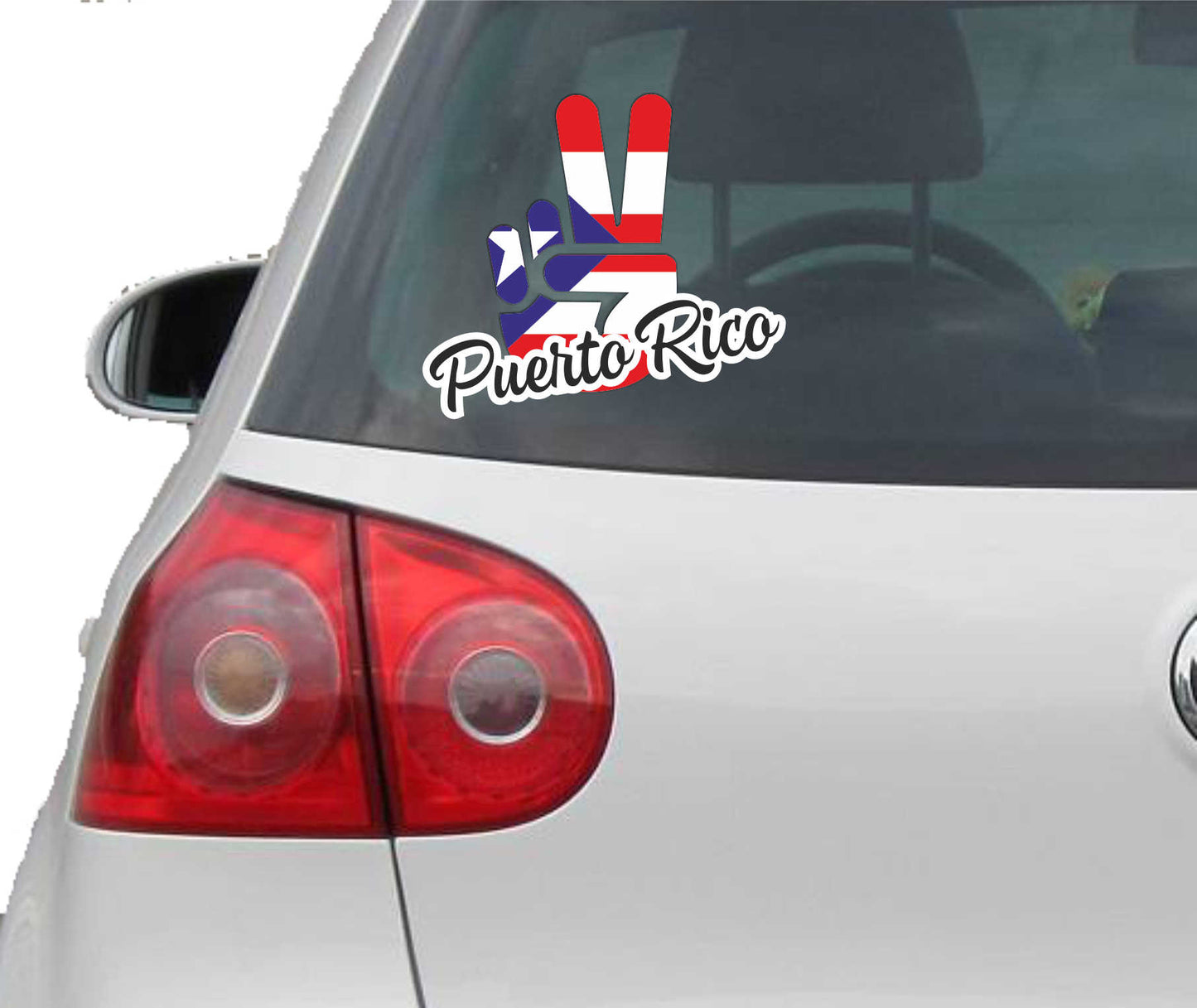 Aufkleber - Autoaufkleber - Puerto Rico - Victory - Sieg - Heckscheibe