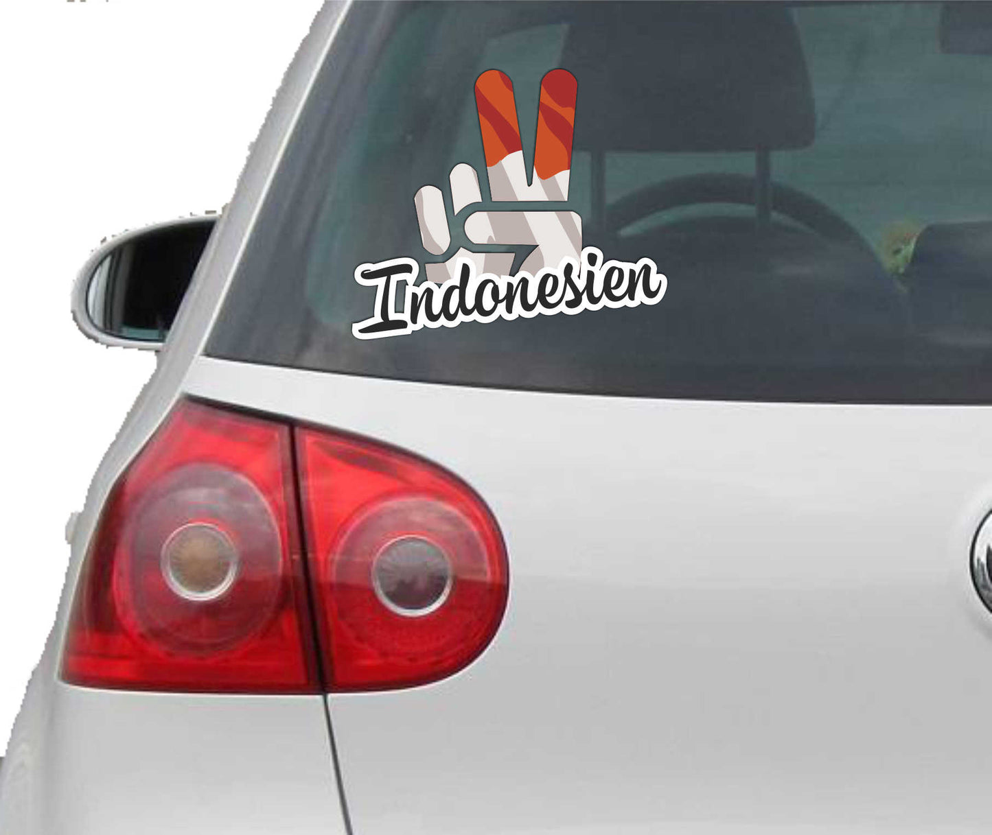Aufkleber - Autoaufkleber - Indonesien - Victory - Sieg - Heckscheibe