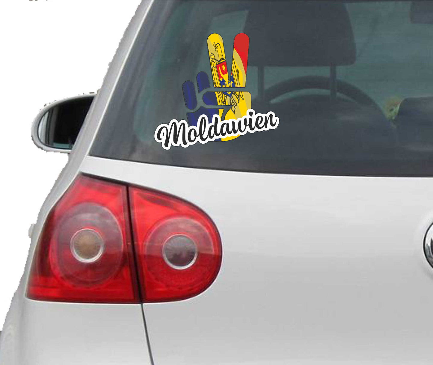 Aufkleber - Autoaufkleber - Moldawien - Victory - Sieg - Heckscheibe