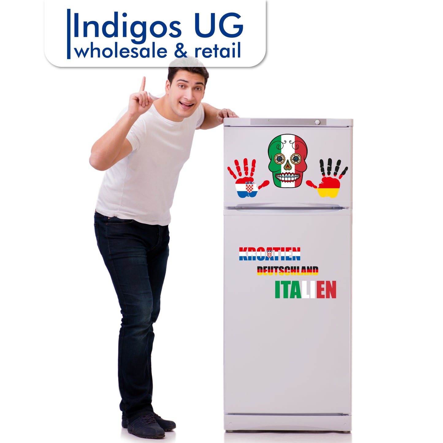INDIGOS UG - T-Shirt Herren - Costa Rica - Hand - Fussball