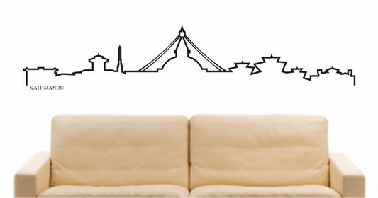 WANDTATTOO e554 Skyline Stadt - Kathmandu (Nepal) Design 4