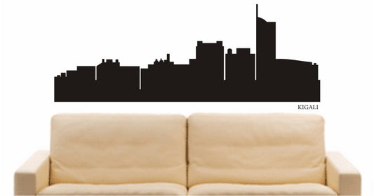 WANDTATTOO e555 Skyline Stadt - Kigali (Ruanda) Design 1