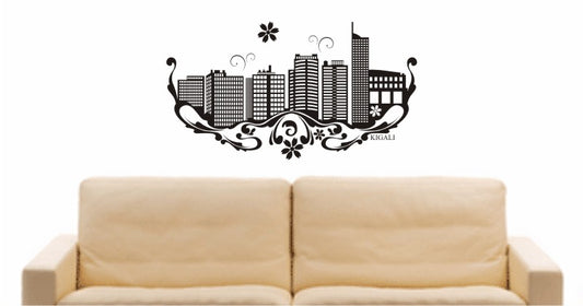 WANDTATTOO e555 Skyline Stadt - Kigali (Ruanda) Design 3
