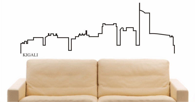 WANDTATTOO e555 Skyline Stadt - Kigali (Ruanda) Design 4