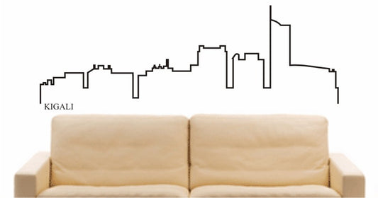 WANDTATTOO e555 Skyline Stadt - Kigali (Ruanda) Design 4