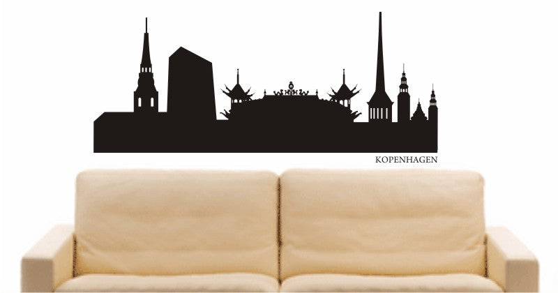 WANDTATTOO e558 Skyline Stadt - Kopenhagen (Dänemark) Design 1