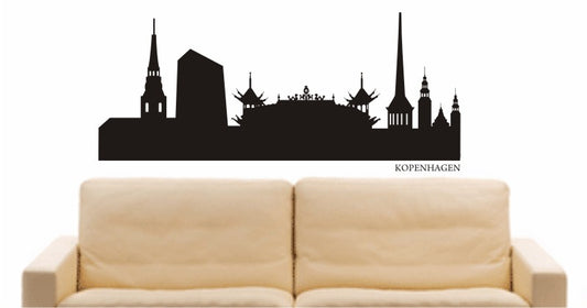 WANDTATTOO e558 Skyline Stadt - Kopenhagen (Dänemark) Design 1