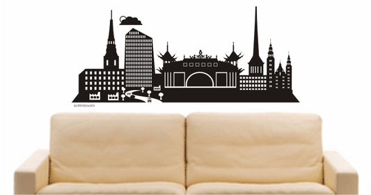 WANDTATTOO e558 Skyline Stadt - Kopenhagen (Dänemark) Design 2