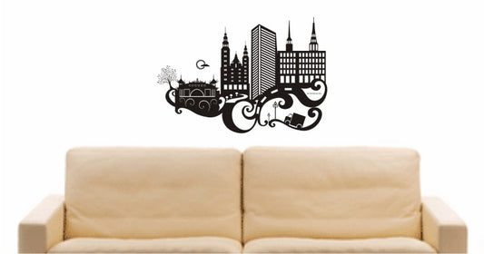 WANDTATTOO e558 Skyline Stadt - Kopenhagen (Dänemark) Design 3