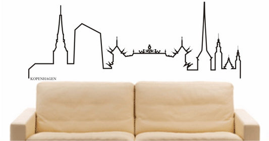 WANDTATTOO e558 Skyline Stadt - Kopenhagen (Dänemark) Design 4