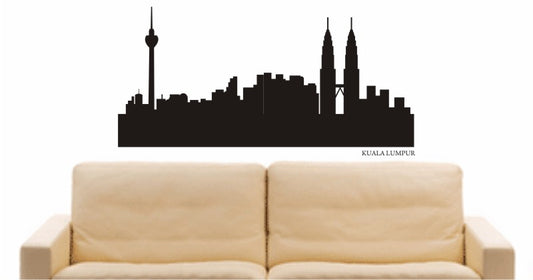 WANDTATTOO e559 Skyline Stadt - Kuala Lumpur (Malaysia) Design 1