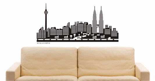 WANDTATTOO e559 Skyline Stadt - Kuala Lumpur (Malaysia) Design 2