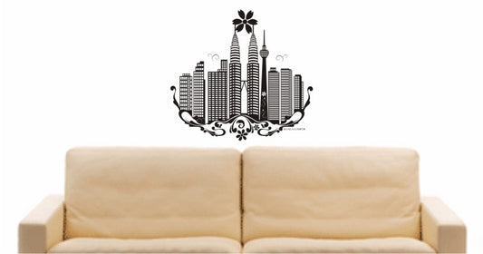 WANDTATTOO e559 Skyline Stadt - Kuala Lumpur (Malaysia) Design 3