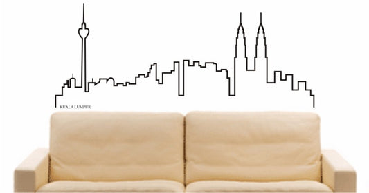 WANDTATTOO e559 Skyline Stadt - Kuala Lumpur (Malaysia) Design 4
