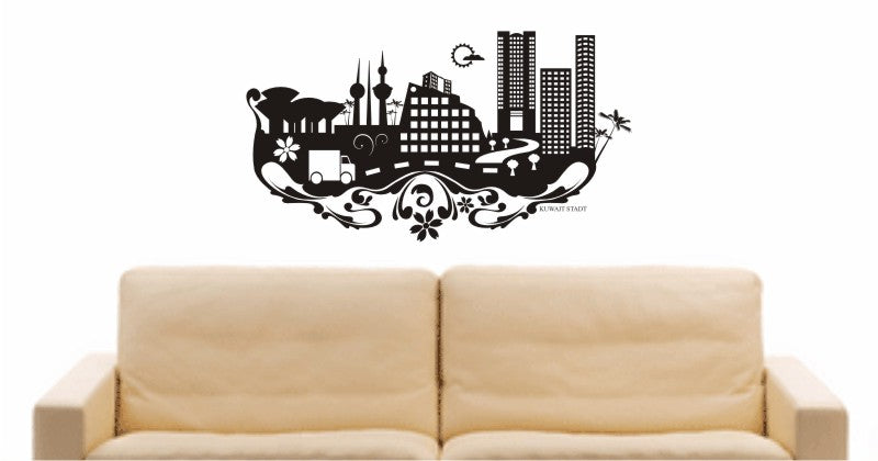 WANDTATTOO e560 Skyline Stadt - Kuwait Design 3