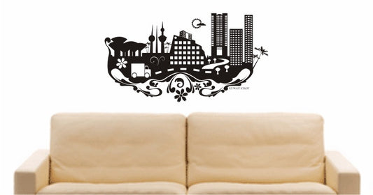 WANDTATTOO e560 Skyline Stadt - Kuwait Design 3