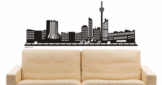 WANDTATTOO e561 Skyline Stadt - Libreville (Gabun) Design 2