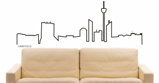 WANDTATTOO e561 Skyline Stadt - Libreville (Gabun) Design 4