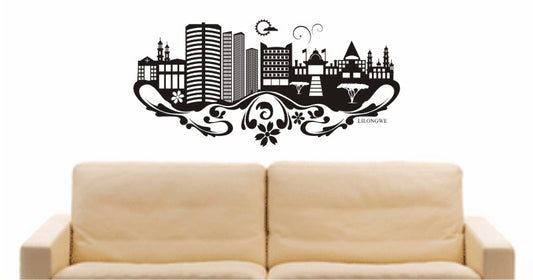 WANDTATTOO e562 Skyline Stadt - Lilongwe (Malawi) Design 3