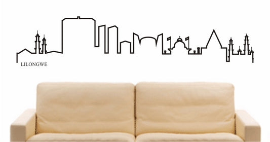 WANDTATTOO e562 Skyline Stadt - Lilongwe (Malawi) Design 4
