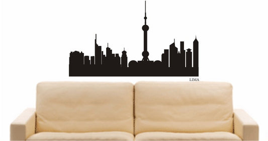 WANDTATTOO e563 Skyline Stadt - Lima (Anden) Design 1