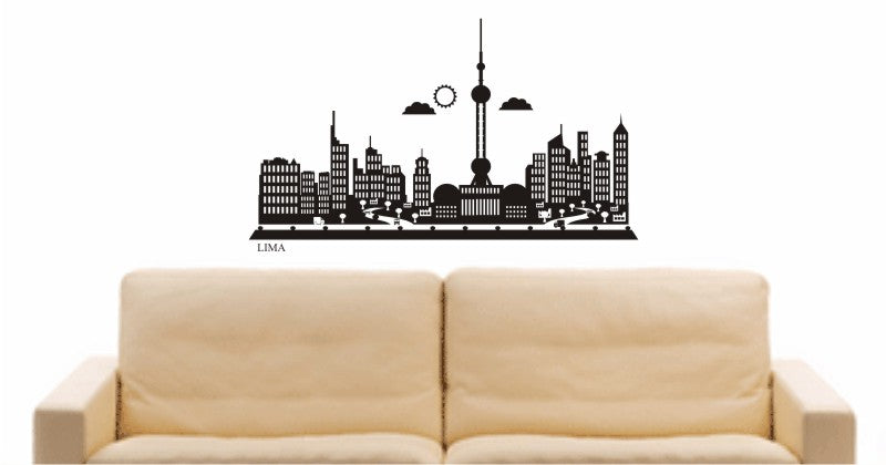 WANDTATTOO e563 Skyline Stadt - Lima (Anden) Design 2