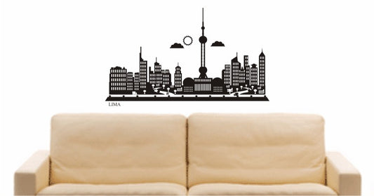 WANDTATTOO e563 Skyline Stadt - Lima (Anden) Design 2