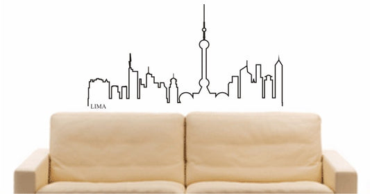 WANDTATTOO e563 Skyline Stadt - Lima (Anden) Design 4