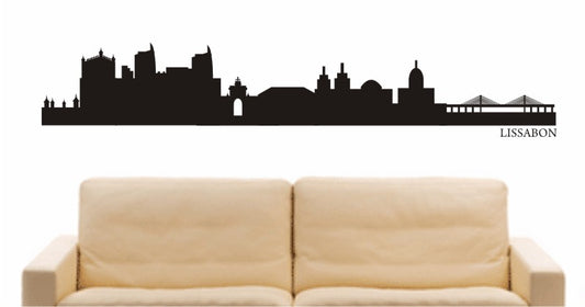 WANDTATTOO e564 Skyline Stadt - Lissabon (Portugals) Design 1